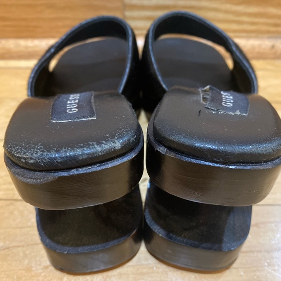 VTG 90s/00s Guess Wooden Wedge Platforms - Picture 4 of 11